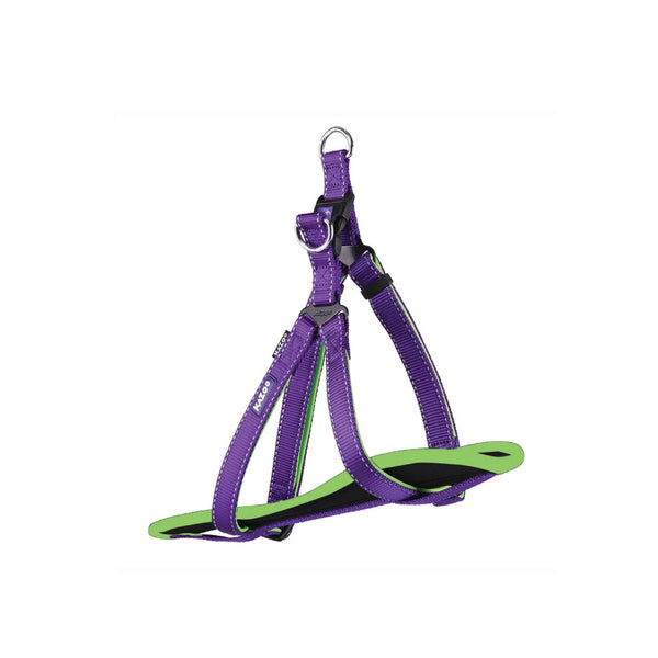 MEDIUM Active Walking Dog Harness - Purple and Lime