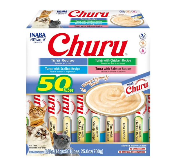 Inaba CAT Churu Puree Tuna Varieties 50pk