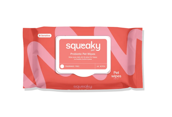 Squeaky Pet Probiotic Wipes Fragrance Free 60 Wipes