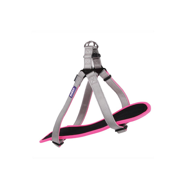 SMALL Active Walking Dog Harness - Silver and Pink