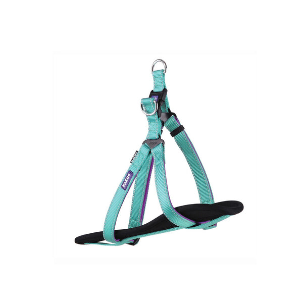 LARGE Active Walking Dog Harness - Aqua & Purple