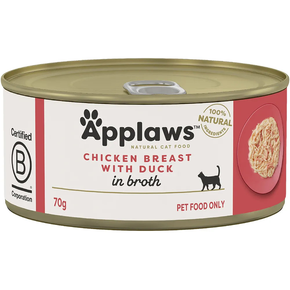 Applaws CAT Chicken Breast Duck in Broth 70g