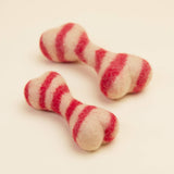 CANDY CANE HOLIDAY WOOLBONE Dog Toy: Large