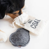 NAUGHTY DOGGY COAL Holiday Squeaker Dog Toy