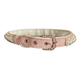 Pretty in Pink Pearl and Rhinestone Collar: PINK / 14