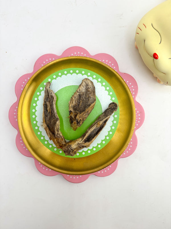 *CAT TREAT* Wild Rabbit Ears w/ Fur