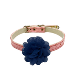 My Camellia Chiffon Flower Dog Collar: WHITE / 12"
