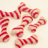 CANDY CANE HOLIDAY WOOLBONE Dog Toy: Large