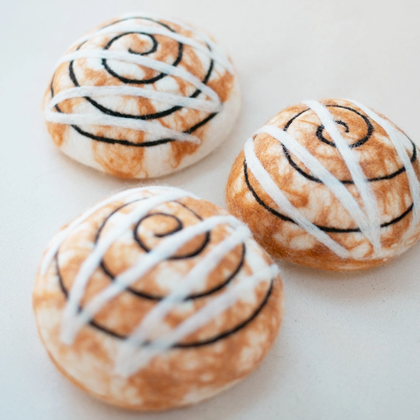 Cinnamon Roll Wool Dog & Cat Toy