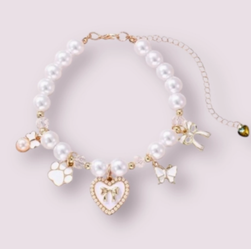 Paws & Pearls Dog Charm Necklace (Small Breeds)