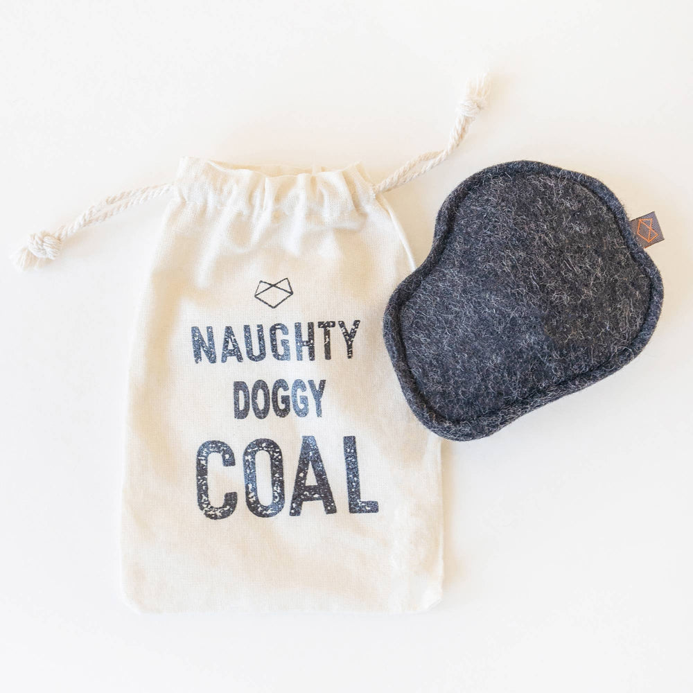 NAUGHTY DOGGY COAL Holiday Squeaker Dog Toy