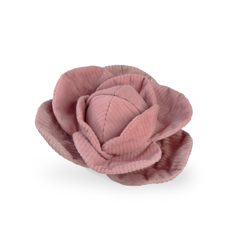 CABBAGE POP // ENRICHMENT DOG TOY // Squeaky + Snuffle Ball: Red / Medium
